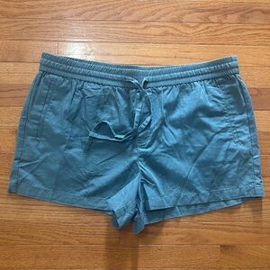 Loft Shorts Women’s Size XL Blue Gray Cotton Blend Pull on Elastic Waist Summer